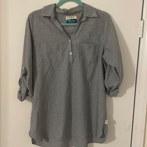 Magellan Outdoors Women's Aransas Pass Long Sleeve Henley Stripe Shirt